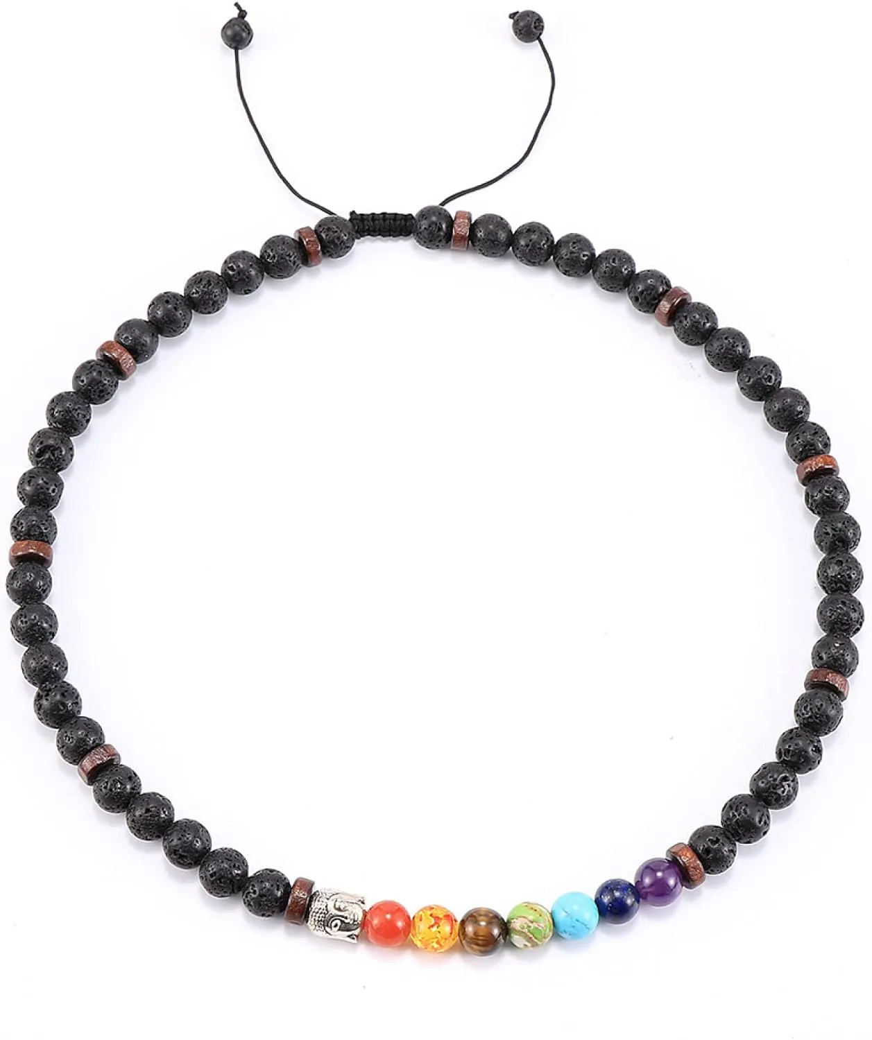 Unisex Yoga Necklace 8MM 52PCS Natural Stone Beads Men Women Necklaces Gemstone Choker Buddhist Rosary Tibetan Jewelry,Matte Stone Gold
