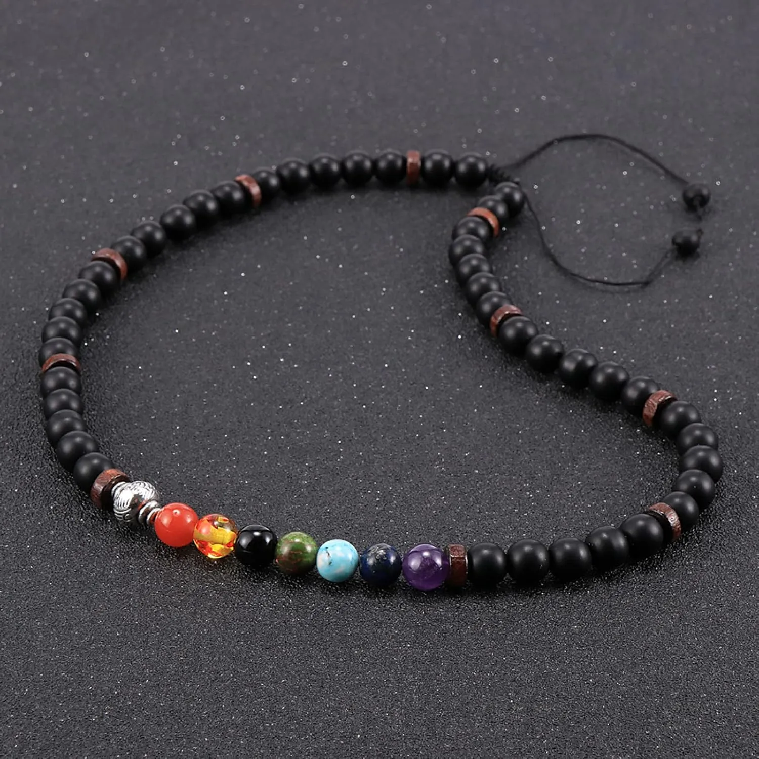 Unisex Yoga Necklace 8MM 52PCS Natural Stone Beads Men Women Necklaces Gemstone Choker Buddhist Rosary Tibetan Jewelry,Matte Stone Gold