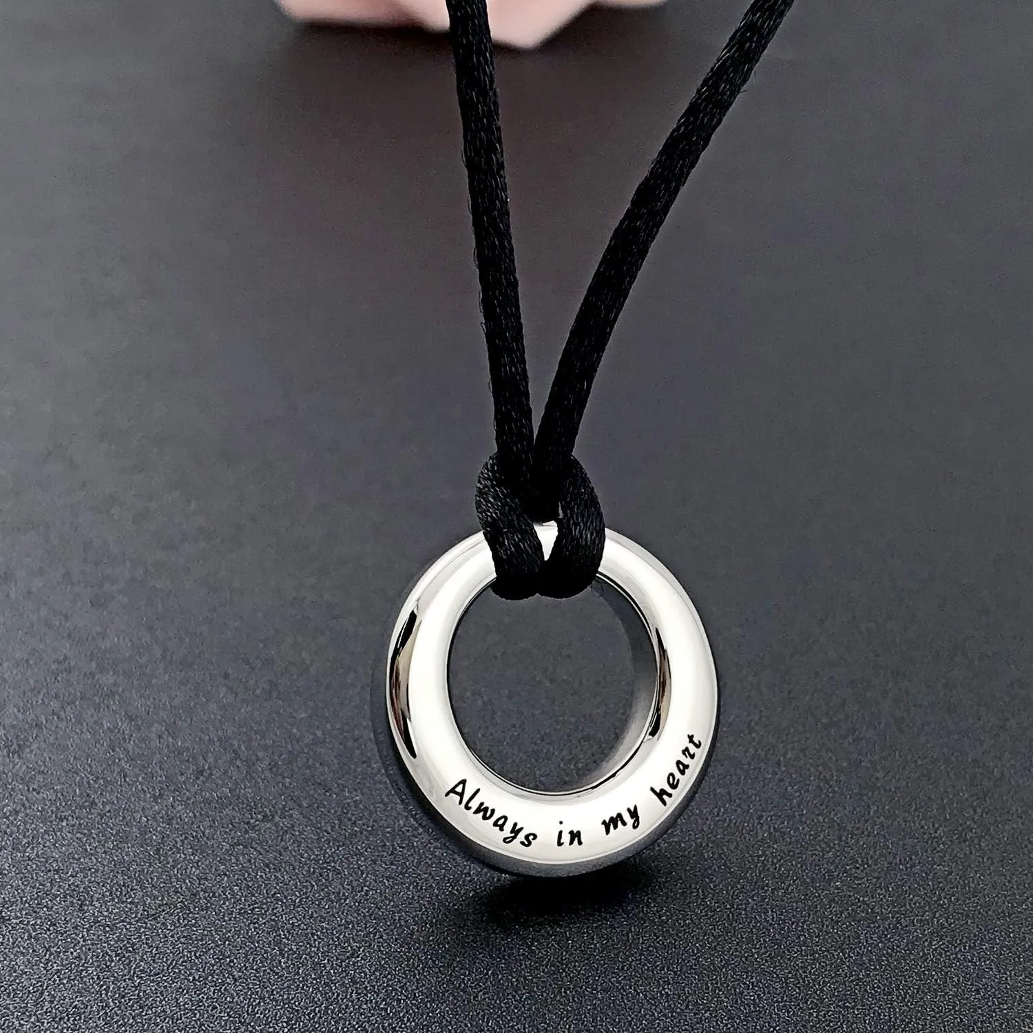Urn Necklaces for Ashes "Always in My Heart" Ashes Necklace Cremation Jewelry Keepsake Holder Memorial Necklace