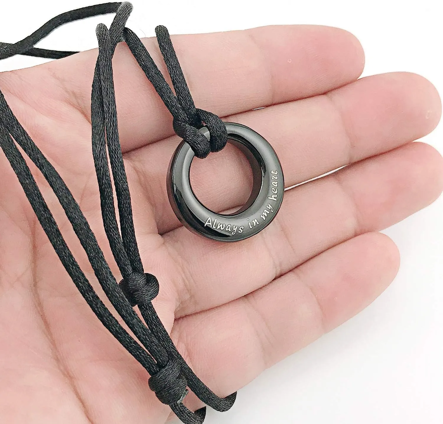 Urn Necklaces for Ashes "Always in My Heart" Ashes Necklace Cremation Jewelry Keepsake Holder Memorial Necklace