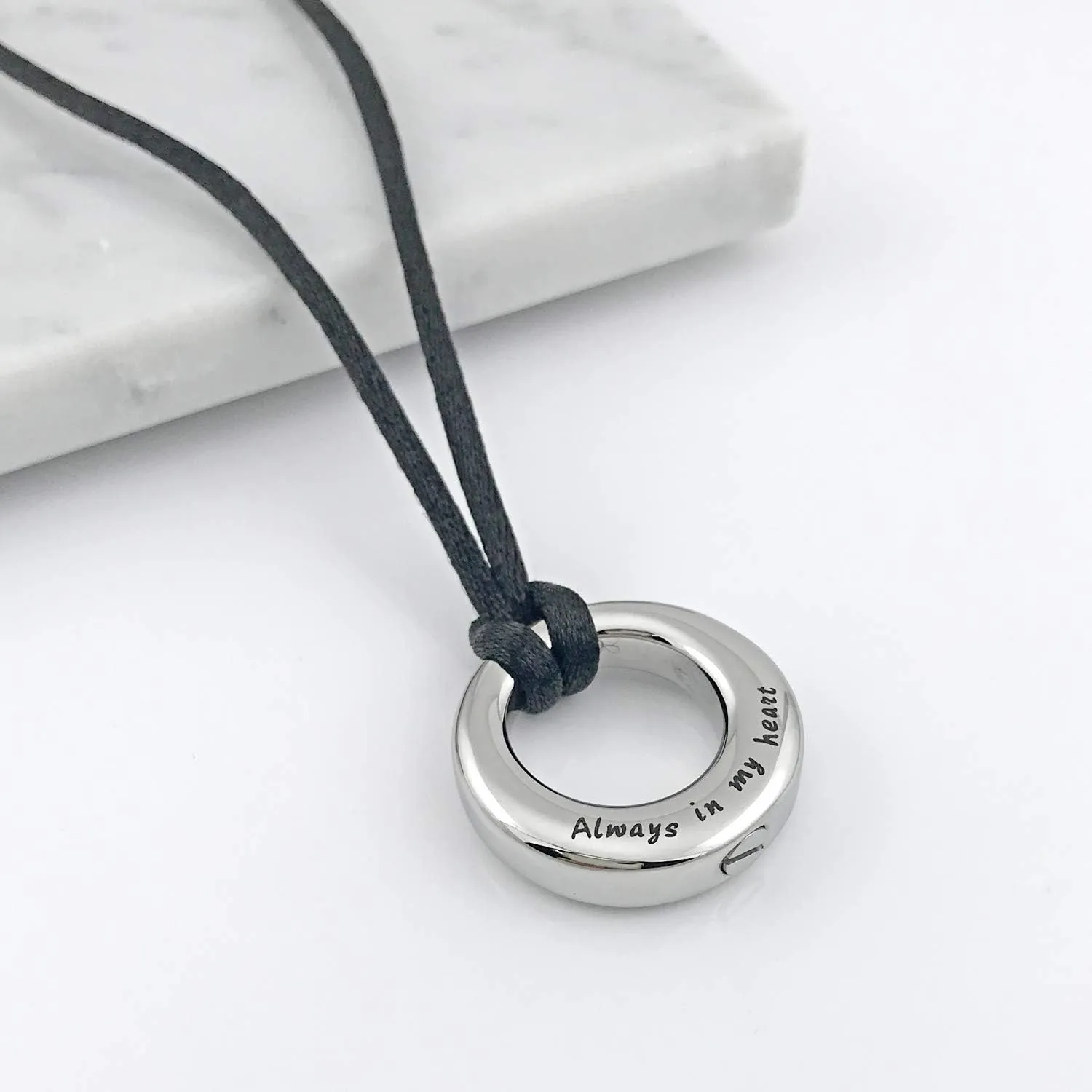 Urn Necklaces for Ashes "Always in My Heart" Ashes Necklace Cremation Jewelry Keepsake Holder Memorial Necklace