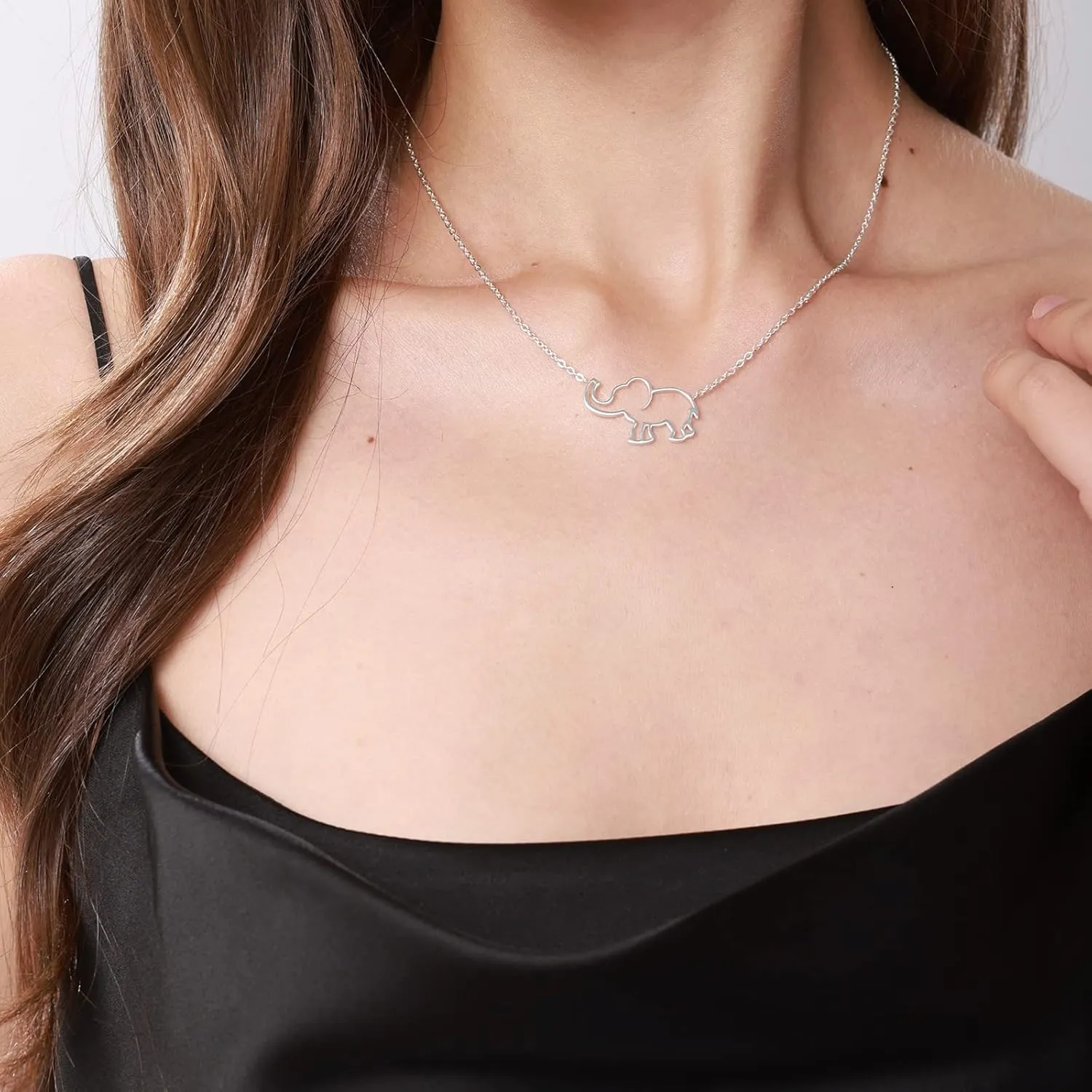 VAttract Elephant Necklace for Women Elephant Pendant Necklaces Good Luck Jewelry, Birthday Gift, Mother's Day Gift, 16 Inch