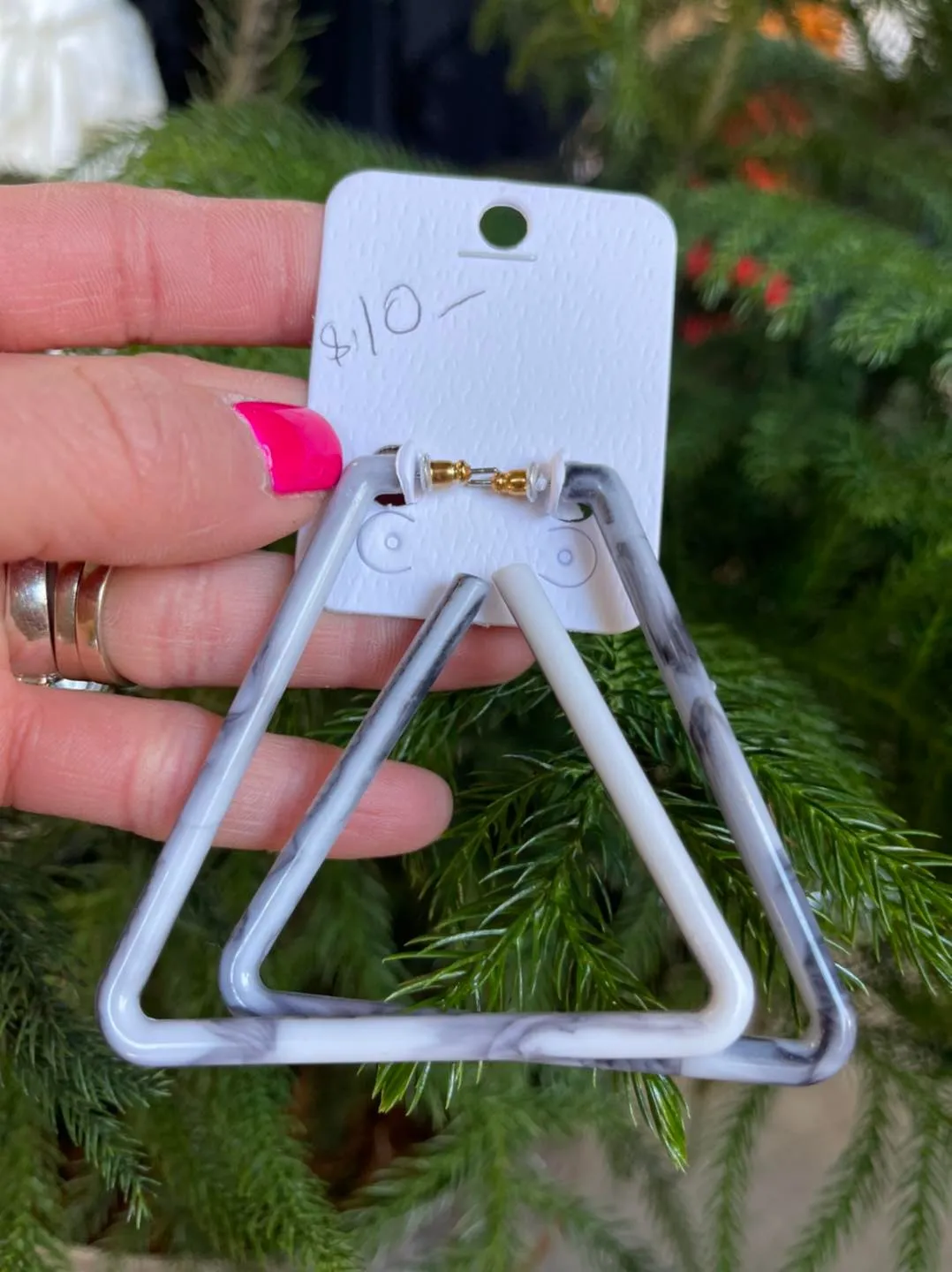 Vintage Geometric Earring Triangle