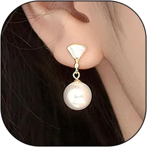 Vintage Pearl Dangle Earrings for Women Boho Geometry Drop Earrings Statement Dangling Earrings Lightweight Jewelry Accessories