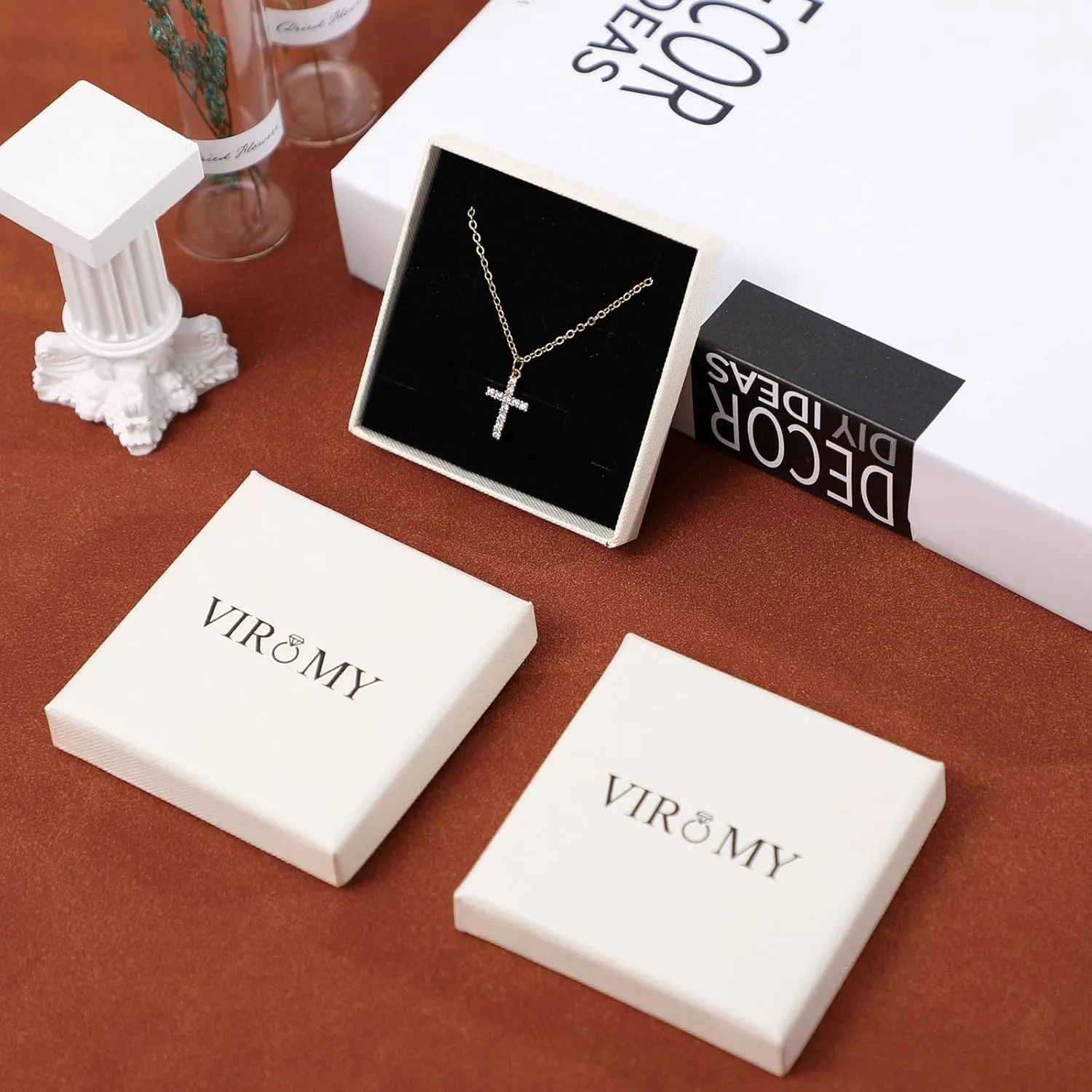 VIROMY Dainty Butterfly Pendant Necklace for Women 18K Gold filled Minimalist Cubic Zirconia Butterfly Pendant Cute Gold Chain Necklaces for Women