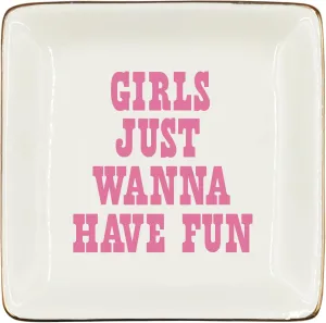 WODMIS Pink Ceramic Jewelry Storage Tray, Preppy Western Style, Ideal Graduation Birthday Gift for Women Girls