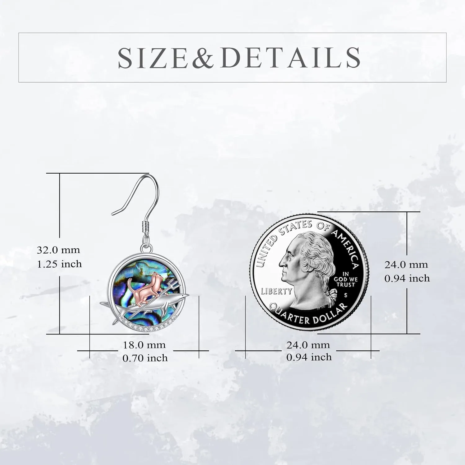 YFN Cat Earrings for Women Sterling Silver Shark Dangle Earrings Cat Jewelry Gifts for Women Cat Lover Shark Jewelry for Shark Lover