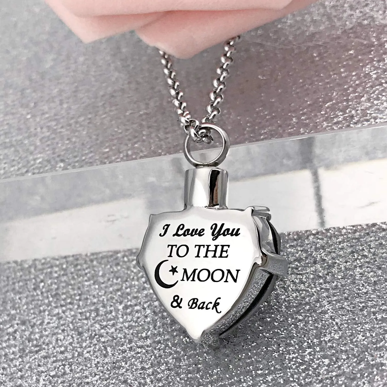 YOUFENG Urn Necklaces for Ashes Always in My Heart Heart Cremation Jewelry Memorial Pendant Birthstone Necklace