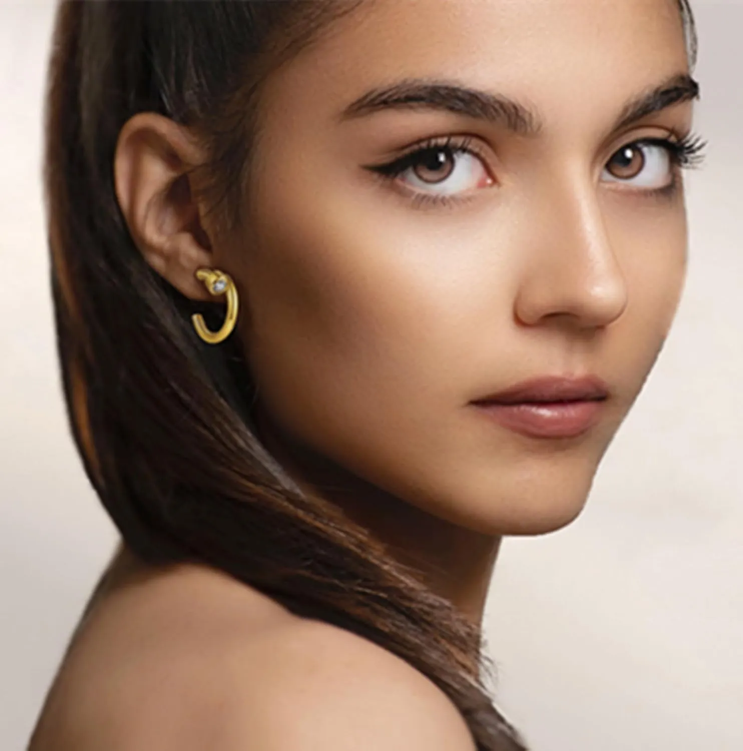 Zaano 14K Gold Plated Hoop Earrings for Women Girls 925 Sterling Silver Post  Large Small Twisted Chunky Thick CZ Hoop Square 